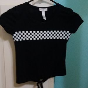 Checkered tied T Shirt